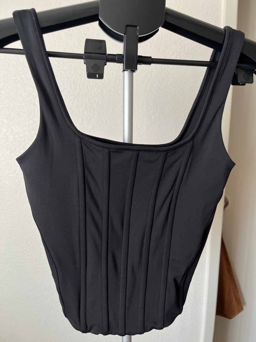 Express Black Structured Tank Top